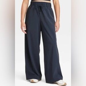 all in motion Blue Wide-Leg Drawstring Pants